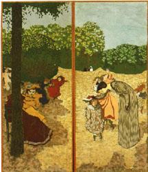 Edouard Vuillard Public Gardens.Little Girls Playing and The Examination oil painting picture